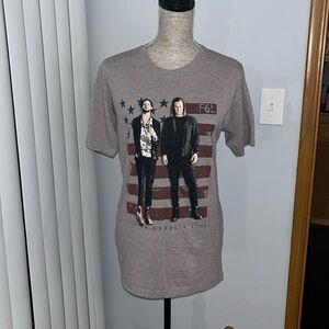 FGL Florida Georgia Line Concert Tour Band T-Shirt Tan Country Music Medium